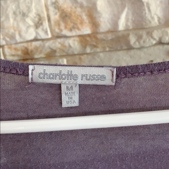 Charlotte Russe Purple Flowy Tee - Picture 2 of 3